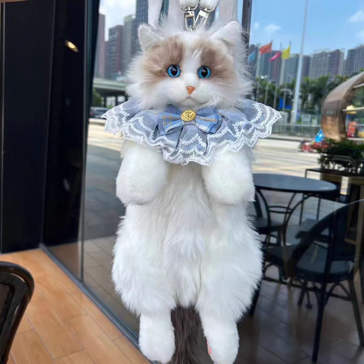 Realistic 3D Cat Backpack – Cute Plush Bag & Gift for Cat Lovers