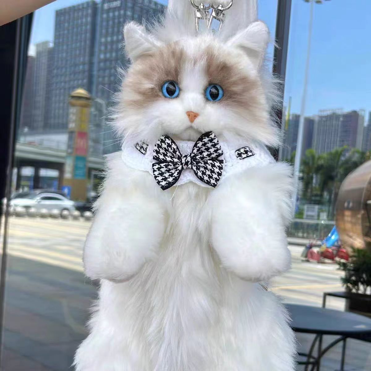 Realistic 3D Cat Backpack – Cute Plush Bag & Gift for Cat Lovers