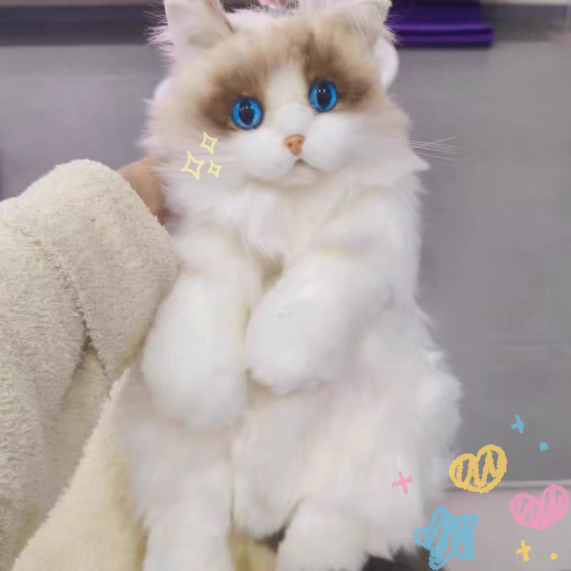 Realistic 3D Cat Backpack – Cute Plush Bag & Gift for Cat Lovers